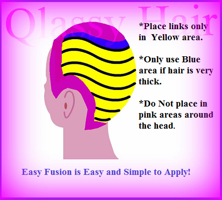 Qlassy Hair placement Diagram