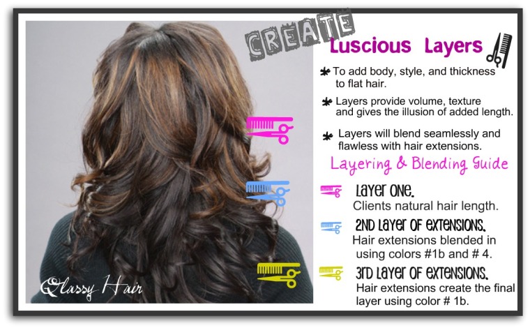 Blending and Layering hair extensions